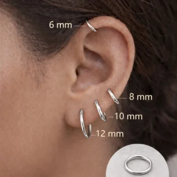 Cerrahi Çelik Tam Kapanan Halka Piercing – Minimal Tragus Helix Lob Uyumlu