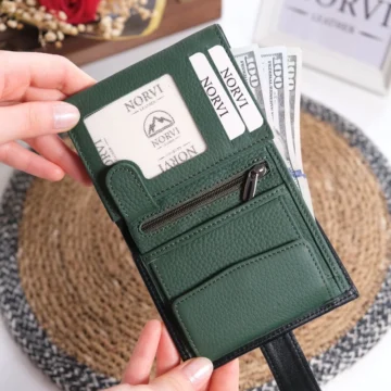 Çıtçıtlı Fermuarlı Hakiki Deri İsme Özel Kadın - Erkek Cüzdan 1332