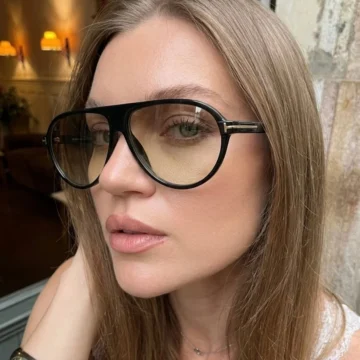 Clara Unısex Vintage Kahverengi Çerçeveli Yeşil Güneş Gözlüğü