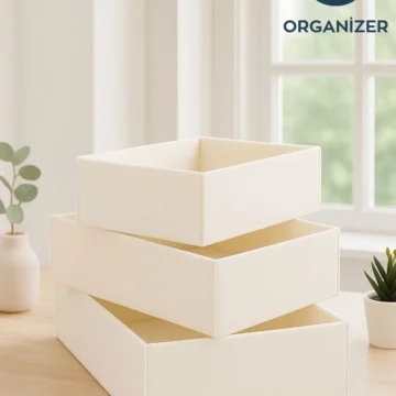 Çok Amaçlı 3' Lü Keçe Organizer Sepet Seti Hmy-6272