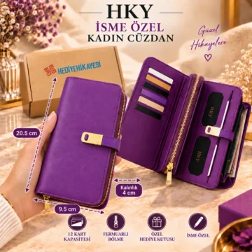 Çok Kullanışlı Büyük Boy Kadın Cüzdan