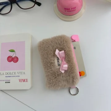 Coquette Mini Cüzdan AirPods Çantası Çanta Charmı Kartlık Kalp detaylı