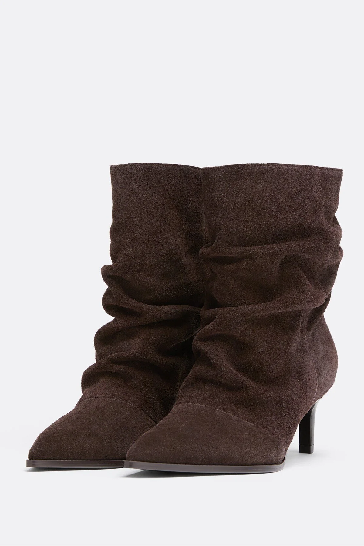 Deri slouchy stiletto topuklu bot - Görsel 2