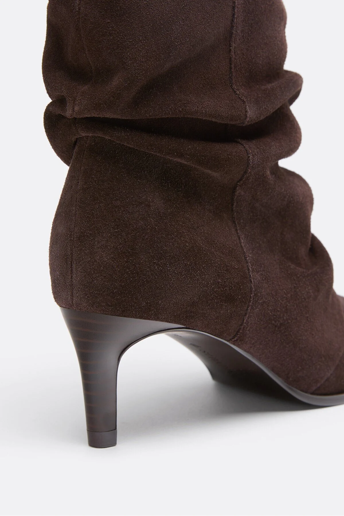 Deri slouchy stiletto topuklu bot - Görsel 3