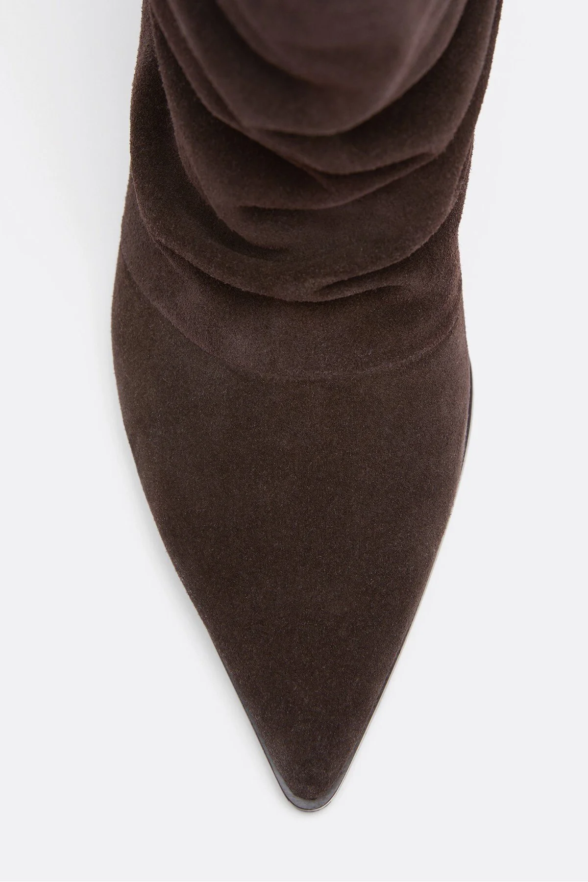 Deri slouchy stiletto topuklu bot - Görsel 4