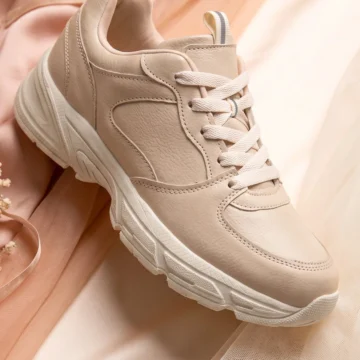 DS PL98 Bej Kadın Sneaker Günlük Spor Ayakkabı