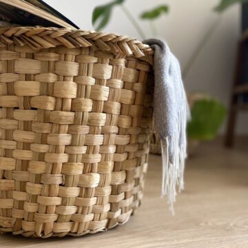 DUKA HOME Doğal Bambu El Örmesi Çok Amaçlı Dekoratif Sepet