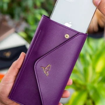 Envelope Telefon Ve Bozuk Para Bölmeli Zarf Model Turuncu Kadın Cüzdan