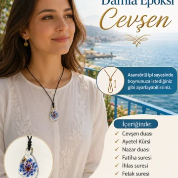 Epoksi Boyun Cevşeni (El işçiliği) Cevşenül Kebir,Nazar Ayeti,Ayetel Kürsi,Felak ve Nas Sureleri,Manevi Zırh