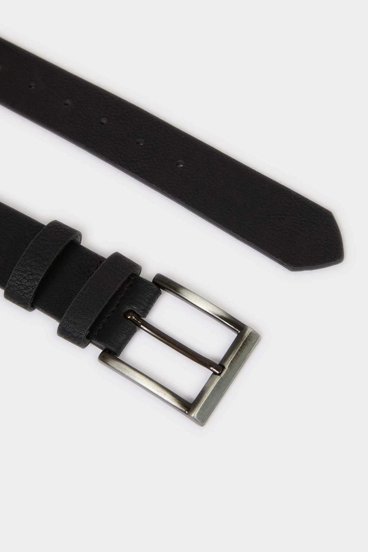 Erkek Dikdörtgen Toka Suni Deri Jean Kemeri H5091AXNS - Görsel 3