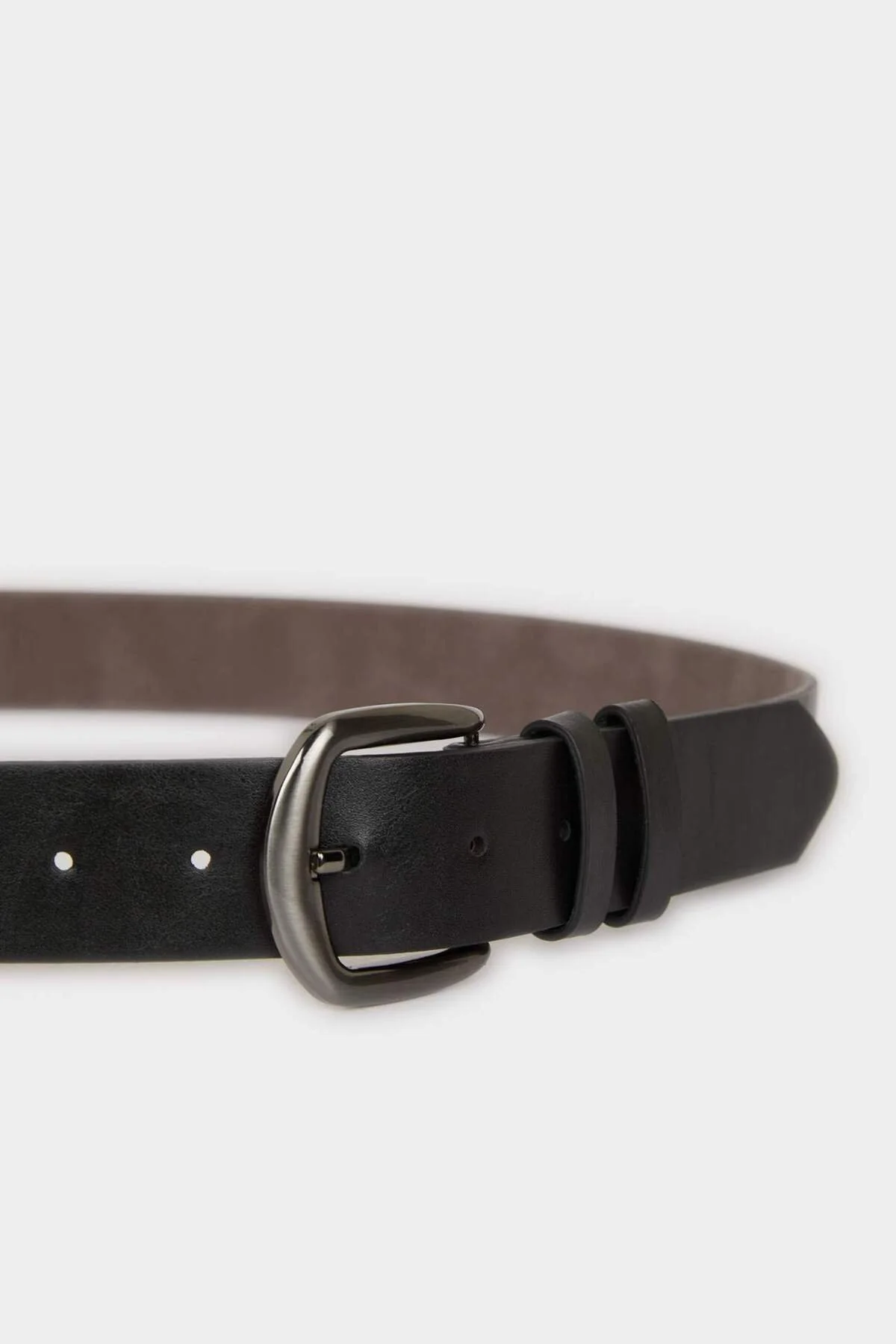 Erkek Dikdörtgen Toka Suni Deri Jean Kemeri H6869AXNS - Görsel 2