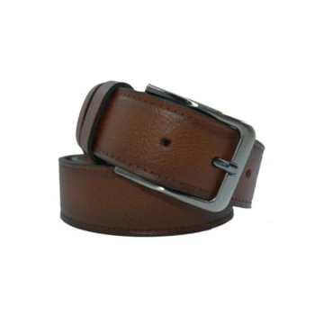 Erkek Hakiki Klasik Taba Kemer 3,5 Cm
