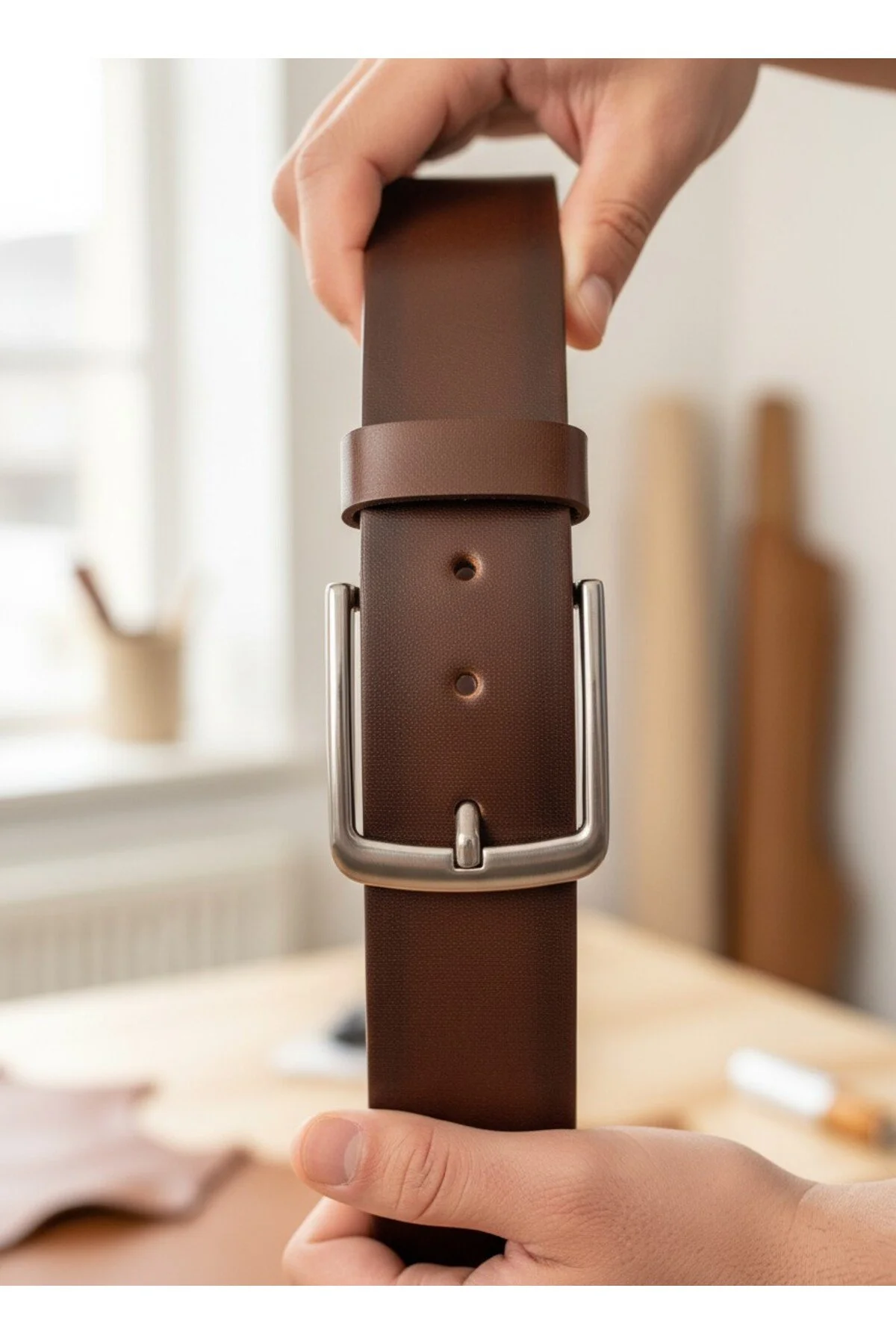 Erkek Kemer, Kot Ve Kanvas Pantolonlara Uygun - Görsel 4