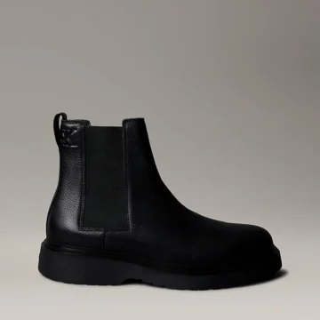Erkek Marka Logolu Kalın Tabanlı Elastık Bağcıklı Günlük Kullanıma Uygun BLACK Sneaker