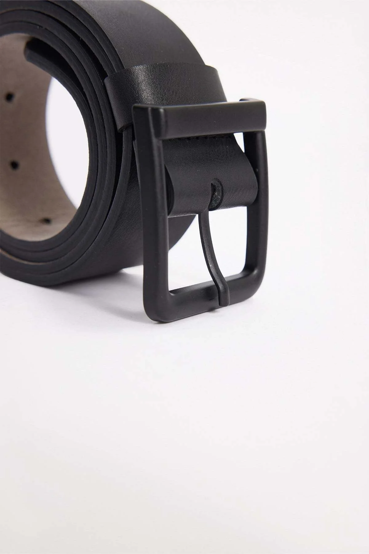 Erkek Mat Siyah Kare Tokalı 4 Cm Kemer - Görsel 4