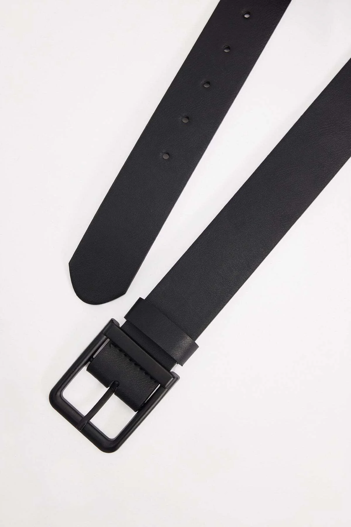Erkek Mat Siyah Kare Tokalı 4 Cm Kemer - Görsel 5