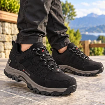 Erkek Siyah Outdoor Bot Garantili Suya Dayanıklı Kışlık Trekking Ayakkabısı