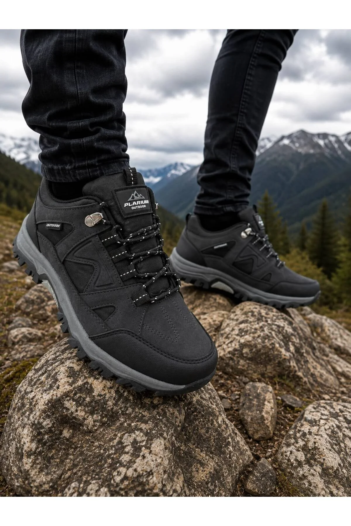 Erkek Trekking Kısa Spor Bot Outdoor Ortopedik Ayakkabı Suya Karşı Dayanıklı - Görsel 4