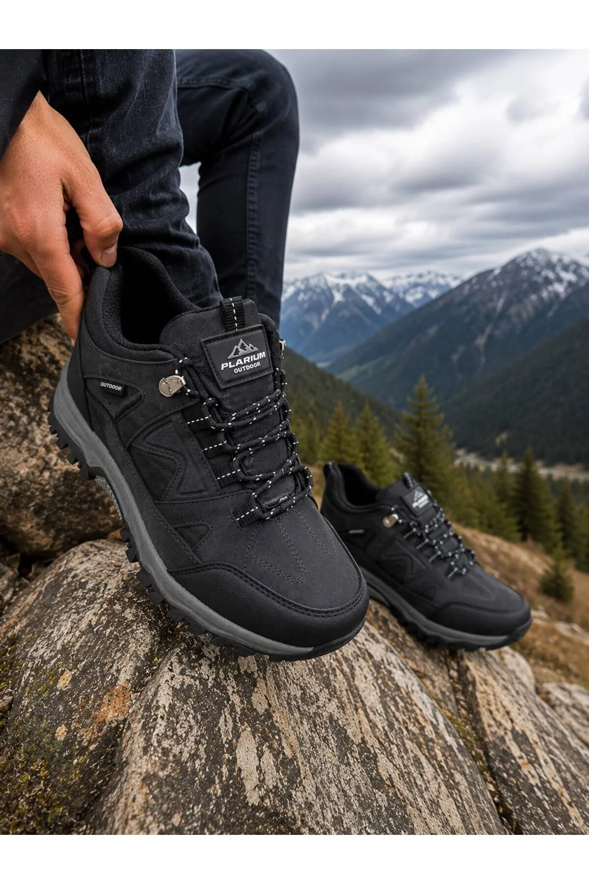 Erkek Trekking Kısa Spor Bot Outdoor Ortopedik Ayakkabı Suya Karşı Dayanıklı - Görsel 5