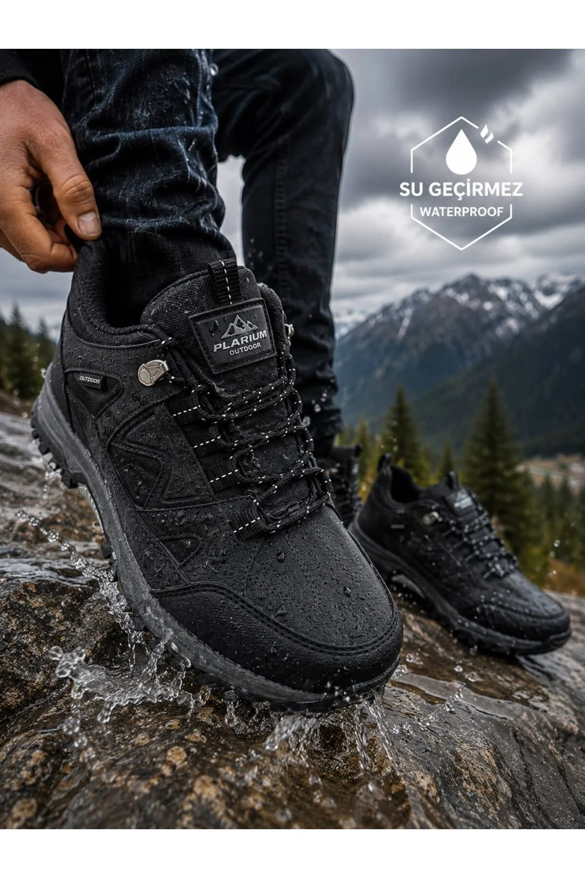 Erkek Trekking Kısa Spor Bot Outdoor Ortopedik Ayakkabı Suya Karşı Dayanıklı - Görsel 6