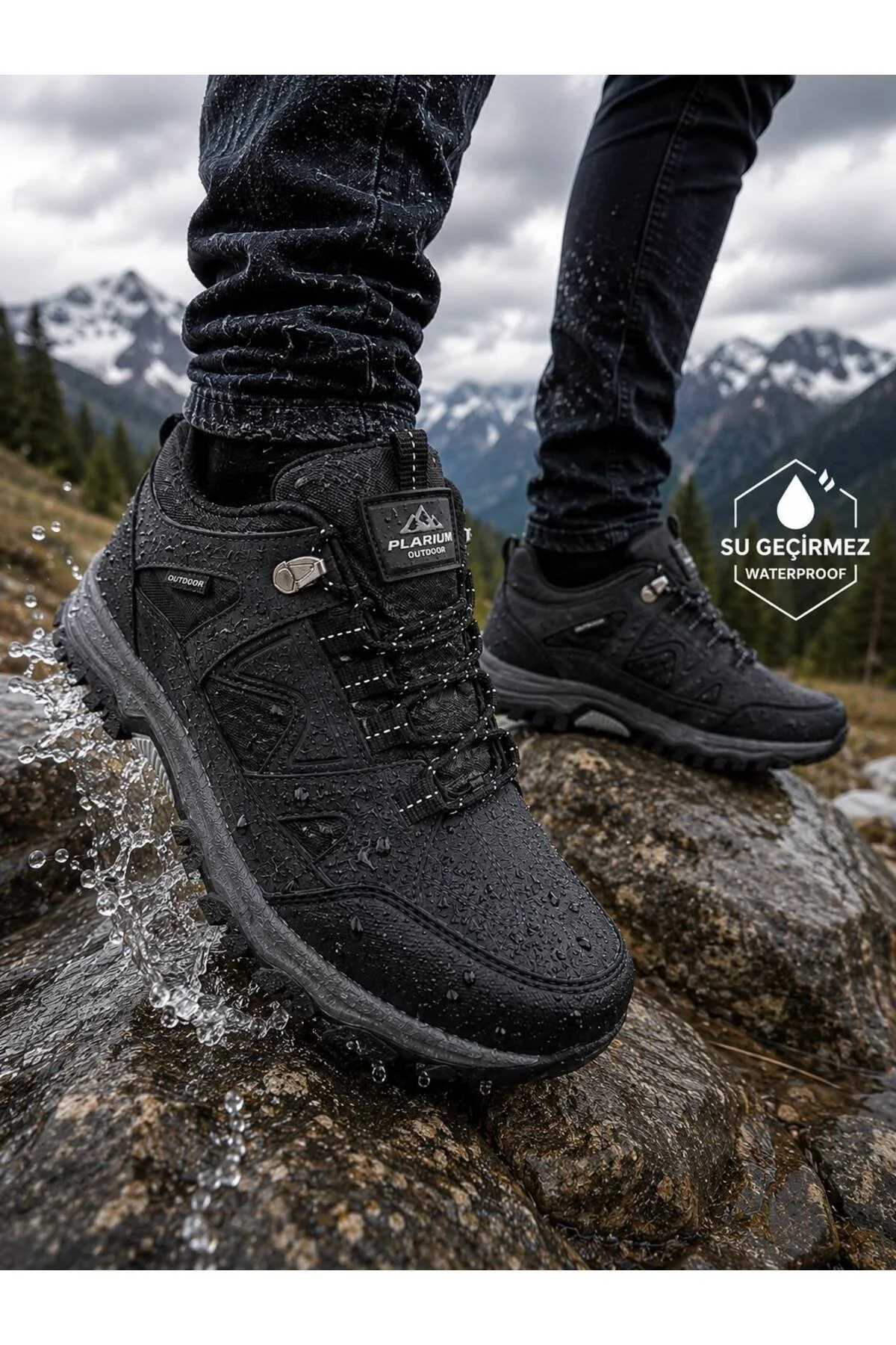 Erkek Trekking Kısa Spor Bot Outdoor Ortopedik Ayakkabı Suya Karşı Dayanıklı - Görsel 7