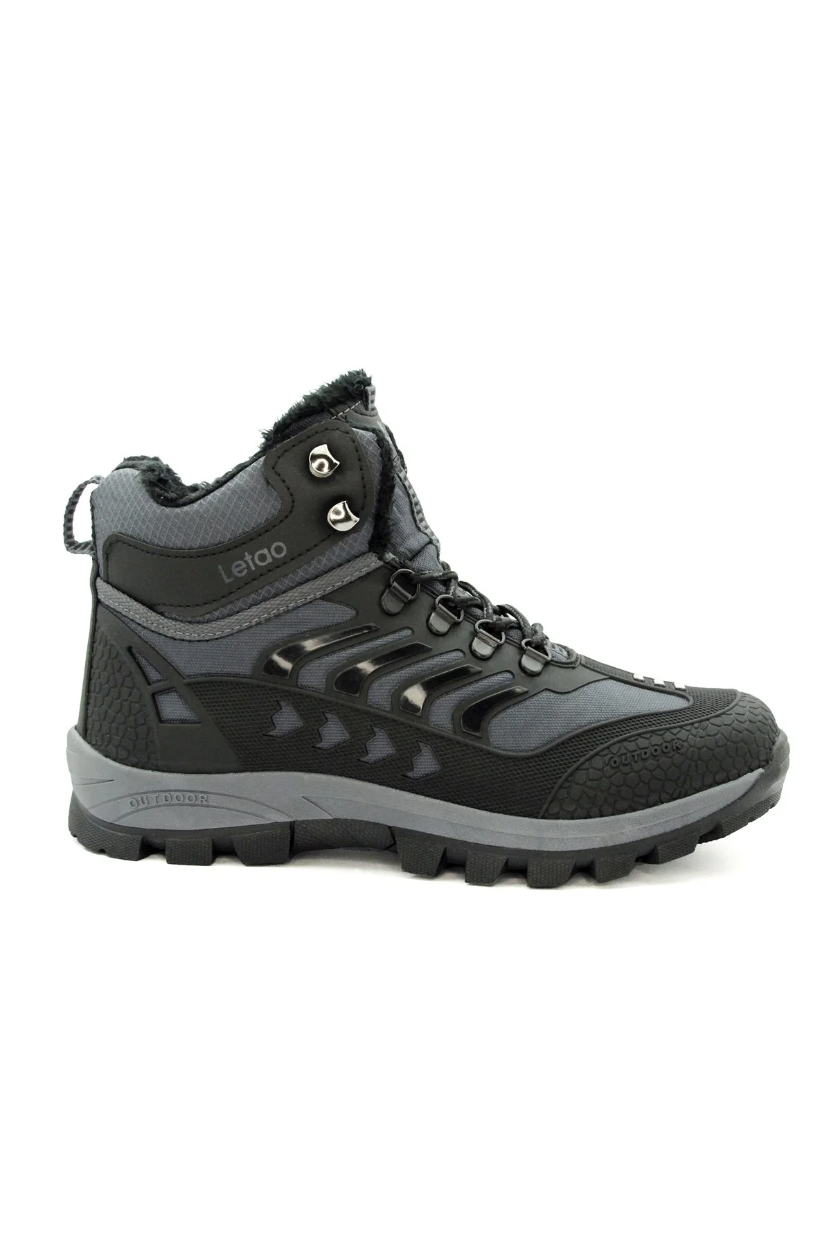 Erkek Watertight Füme Siyah Trekking Kürklü Fermuarlı Bot 2132 - Görsel 7