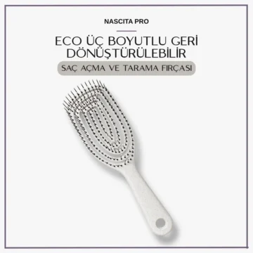 Geri Dönüşümlü Saç Fırçası - 27 Beyaz