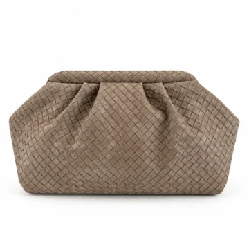 GLOW SÜET BÜYÜK BOY ÖRGÜ DETAYLI EL, OMUZ VE ÇAPRAZ ÇANTA, 33 cm x 21 cm