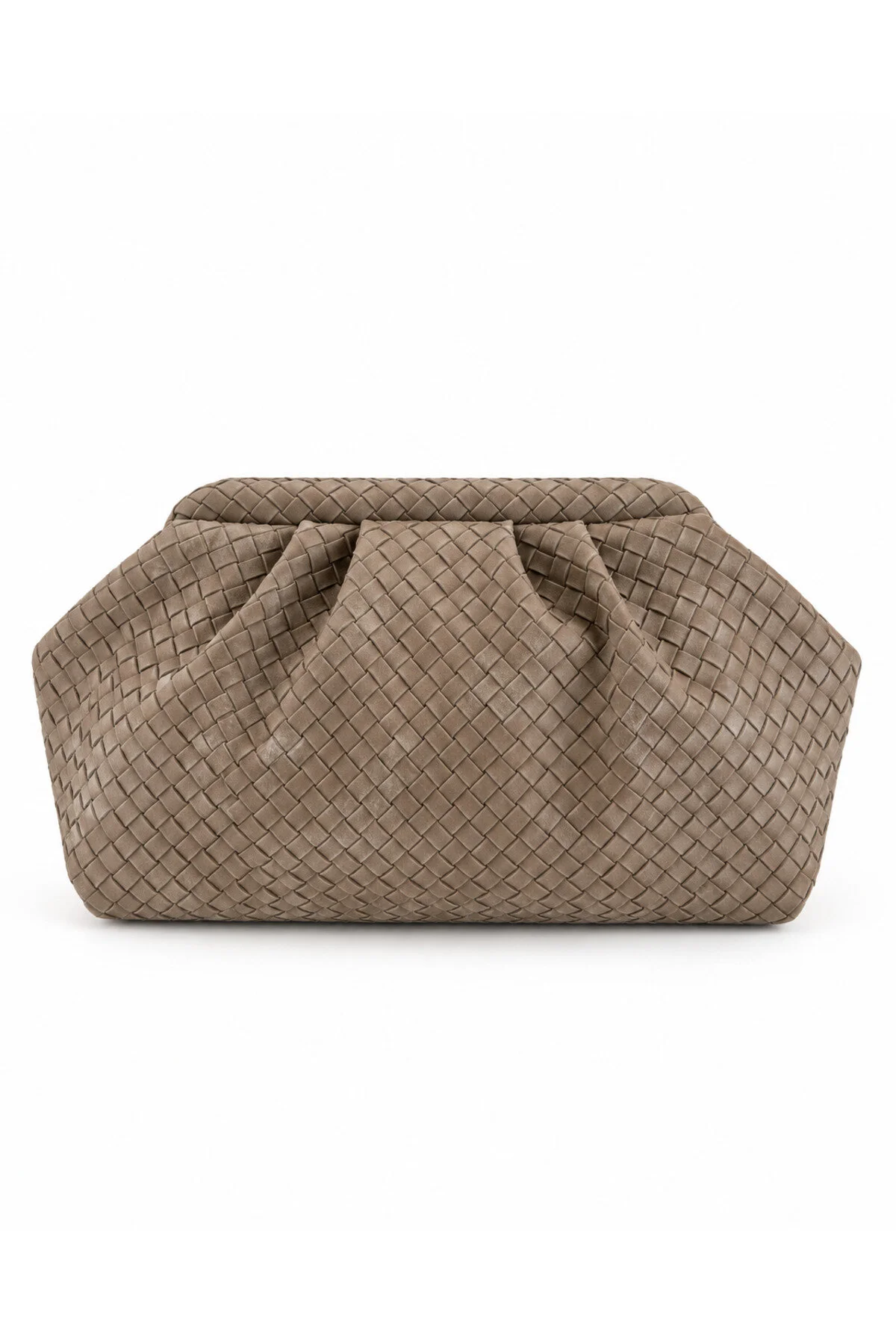 GLOW SÜET BÜYÜK BOY ÖRGÜ DETAYLI EL, OMUZ VE ÇAPRAZ ÇANTA, 33 cm x 21 cm