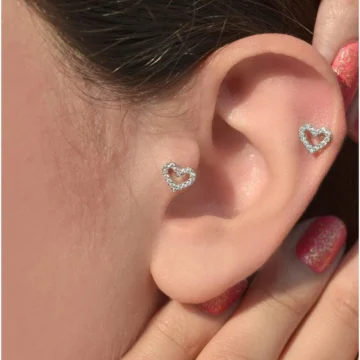 Gold Kalp Piercing Tragus Helix Kıkırdak