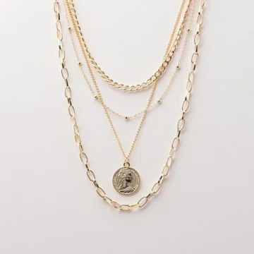 Gold Rengi 4 Lü Madalyon Kolye