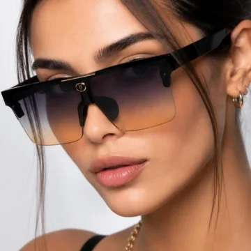 Gold Signature Premium Kare Yekpare Degrade Cam Güneş Gözlüğü | Modern Lüksün Yeni İkonu