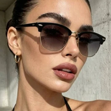 Güneş Gözlüğü Kadın & Erkek Uv400 Cam Ce Belgeli Siyah Unisex Model