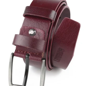 Hakiki 100% Deri Erkek Kemer Bordo 4,5 cm