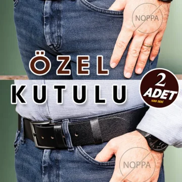Hakiki Manda Derisi Erkek Spor Siyah Ve Kahverengi 2li Deri Kemer Erkek Kot Gerçek Deri Kemer