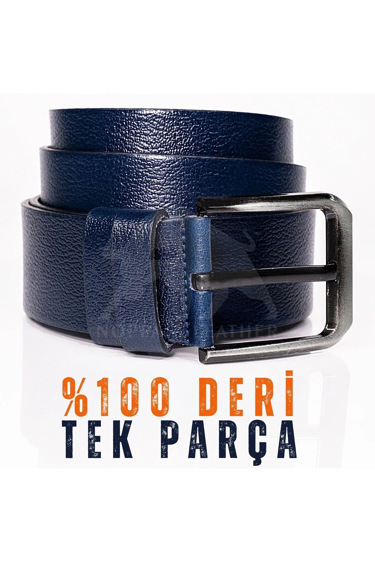 Hakiki Manda Derisi Taba Erkek Spor Kot Kemeri 4.5cm Özel Tasarım - Görsel 3