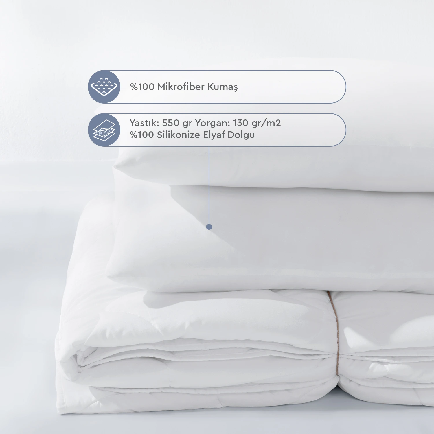 Handy Roll Pack Yastık & Yorgan Seti ( Tek Kişilik 155X215 - Görsel 2