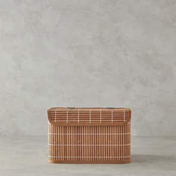 Hardwood Bambu Saklama Kutusu 28X20X18 cm Kahve
