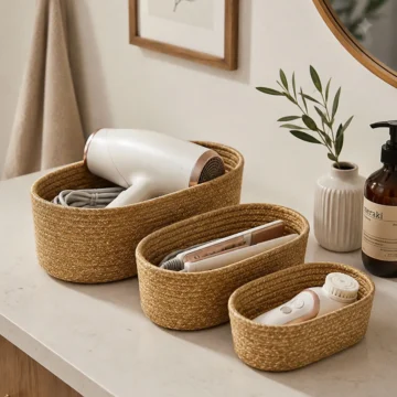 Hasır oval sepet,Çok amaçlı organizer oval sepet