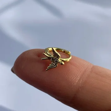 Helix Tragus Kıkırdak Piercing Martı Figürlü Halka Model 8 mm