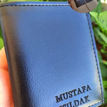 Isim Baskılı Kişiye Özel Siyah Erkek Cüzdan