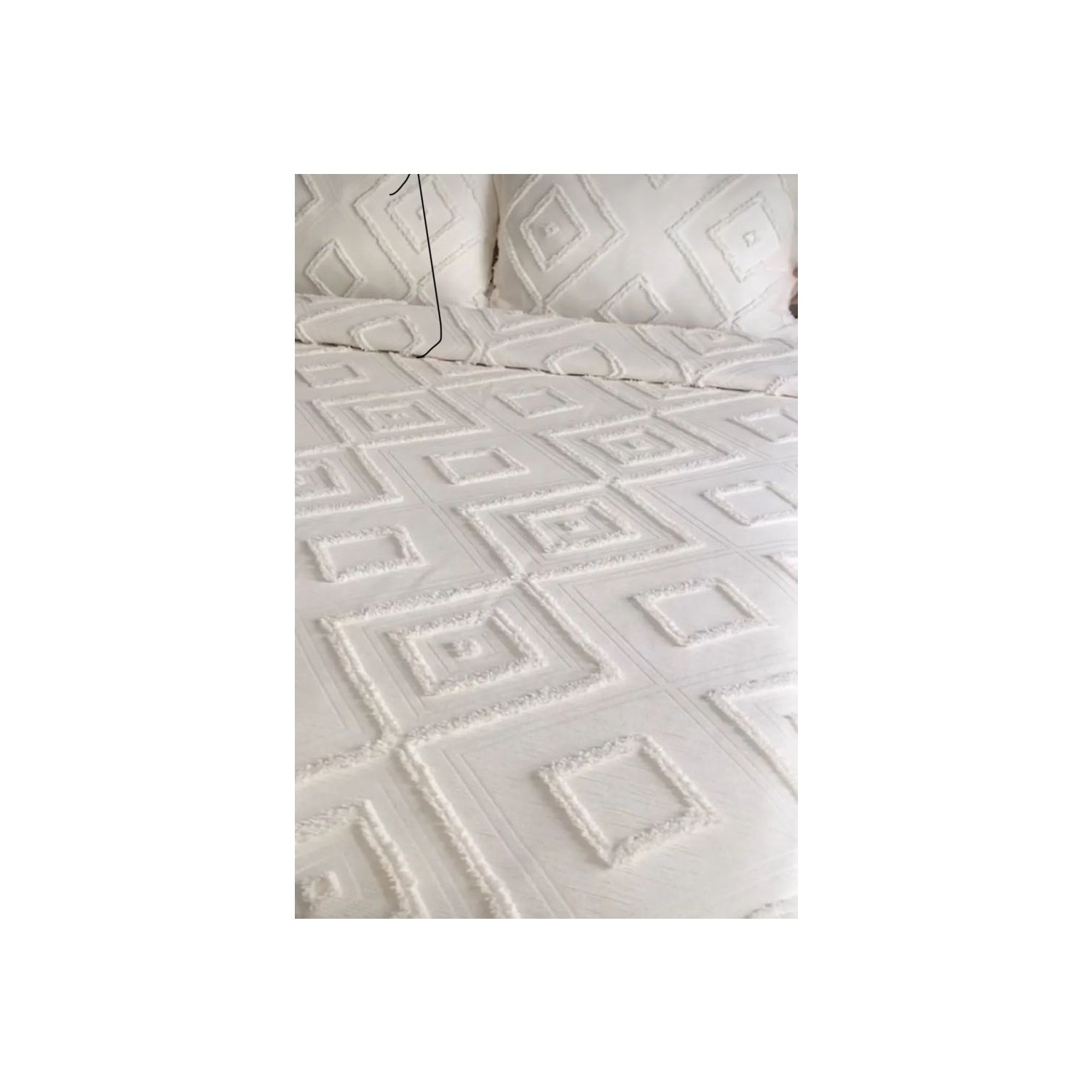 Iskandinav Çift Kişilik Yatak Örtüsü Gümüş Gri 250 x 260 cm ve 2 Adet Yastık - Görsel 12
