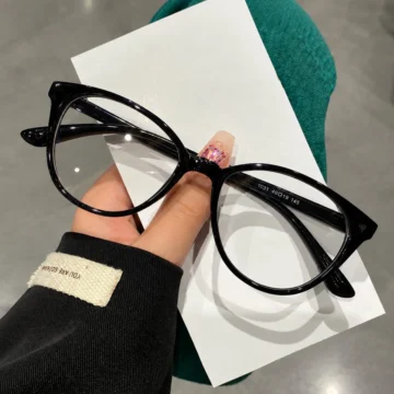 Jesse 50 Ekartman Kemik Leopar Oval Unisex Kadın Erkek Şeffaf Cam Değişimi Optik Çerçeve Gözlük
