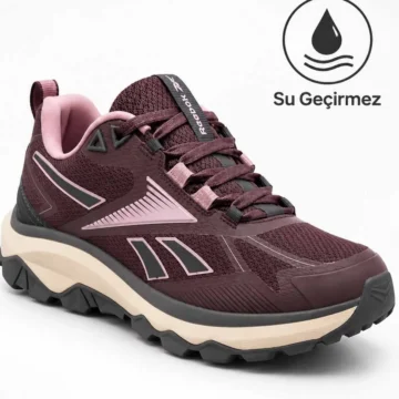 Kadın Bordo Su Geçirmez Outdoor Ayakkabı Trail Trekking Yürüyüş Spor Ayakkabı RBK41-20