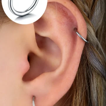 Kadın Cerrahi Çelik Piercing Kulak Kıkırdak Küpe 8mm