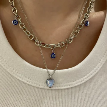 Kadın El Yapımı Tasarım Charm Kolye Seti