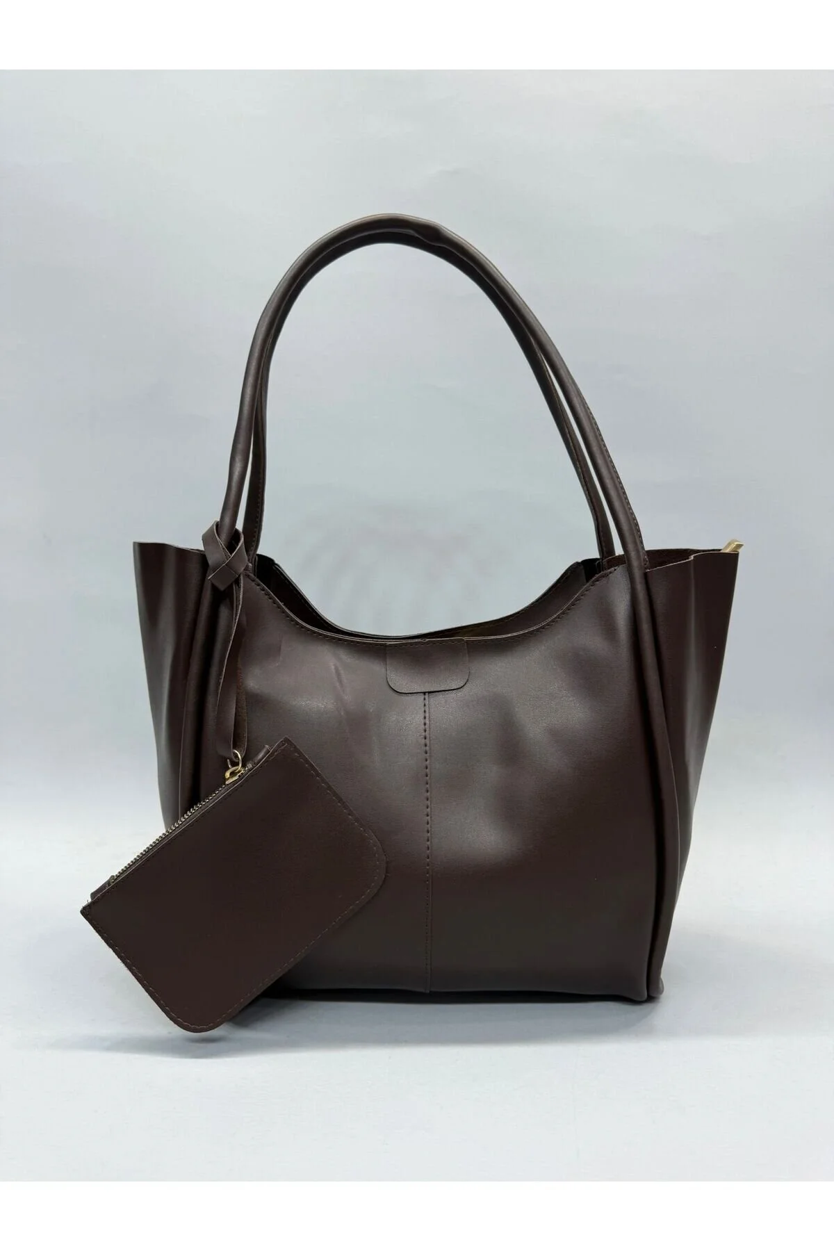 Kadın Fularlı Fermuarlı Ve Çıtçıt Kapamalı Shopper El Ve Omuz Çantası - Görsel 8
