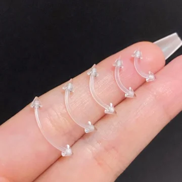 Kadın Şeffaf Antialerjik Bioplast Kaş Rook Daith Piercing 1 Adet
