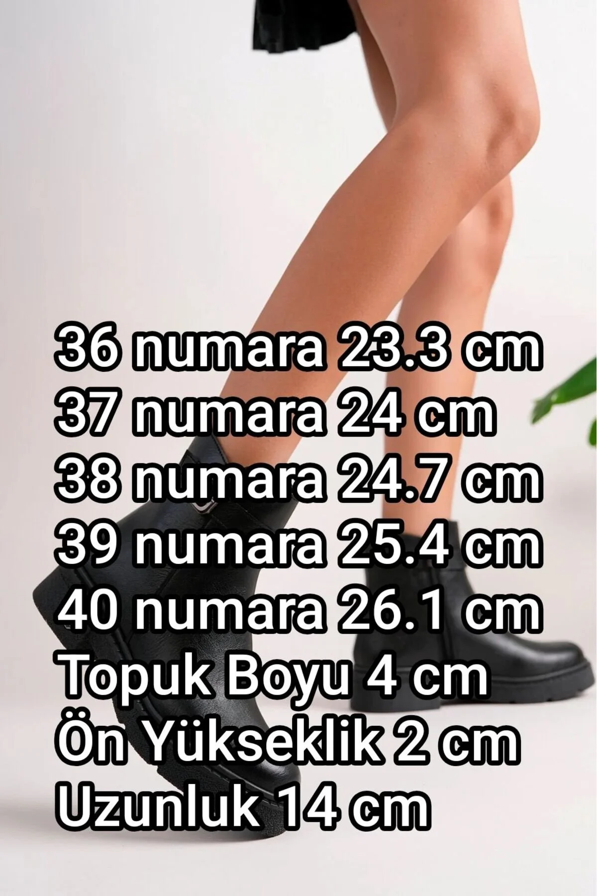 Kadın Siyah Cilt Termo Kauçuk Taban Taşlı Tokalı Bot - Görsel 10