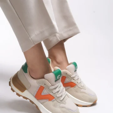Kadın Sneaker 001210 Bej Taba
